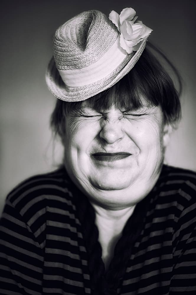 Comical Grimace With Hat by Angelika Martha Himburg — canvas wall art
