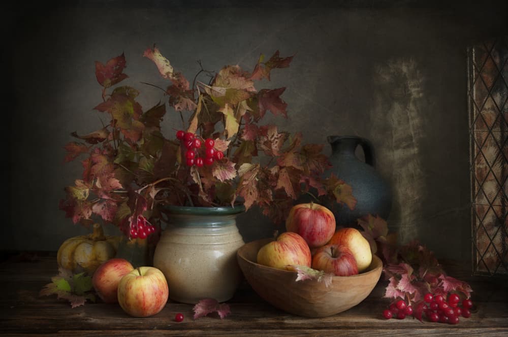 Autumn Harvest Still Life by Eleonora Grigorjeva — canvas wall art