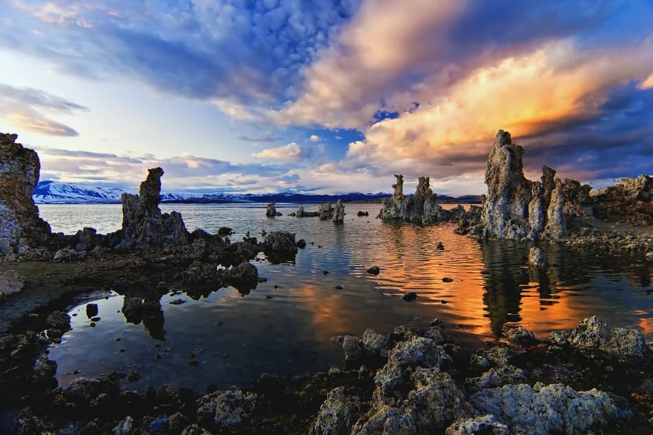 Tufa Towers Sunset Reflections by Andrew J. Lee — canvas wall art