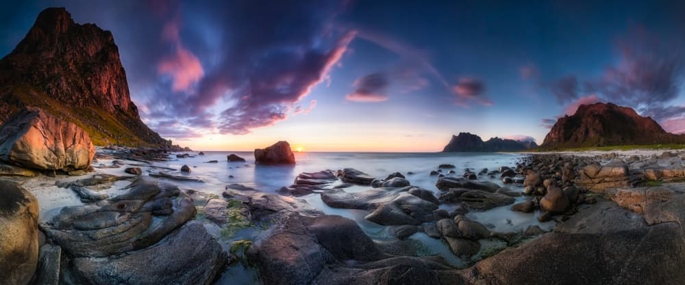 Dramatic Coastal Sunset by Dr. Nicholas Roemmelt — canvas wall art