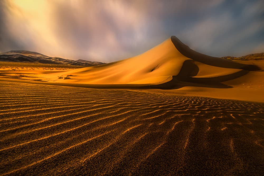 Golden Hour Dunes by Jianping Yang — canvas wall art