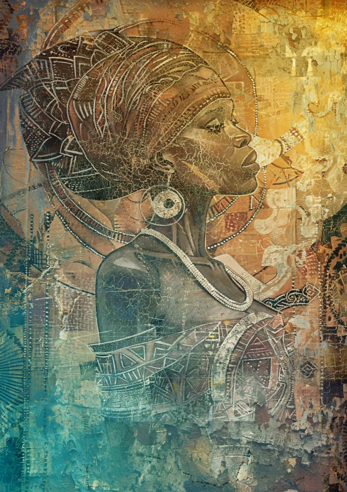 Regal African Profile by Rafal Kulik — canvas wall art