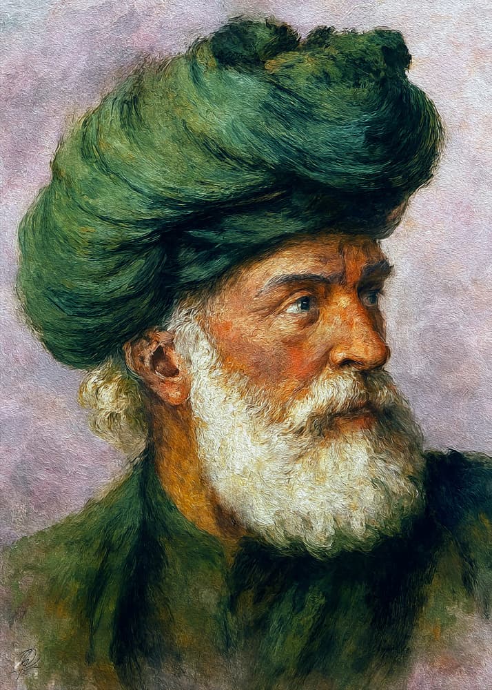 Man in Green Turban by Osvaldo Russo — canvas wall art