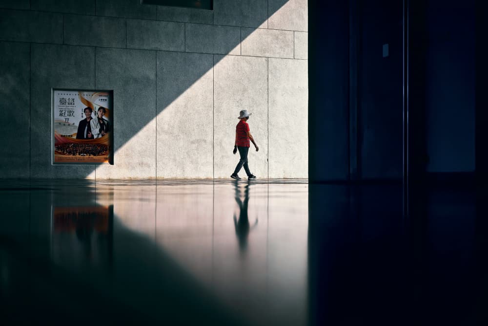Solitary Walker in Light by MingLun Tsai (蔡明倫) — canvas wall art