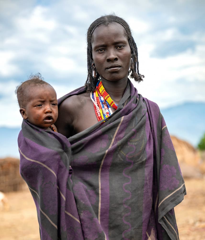 African Mother and Child by Ilana Lam — canvas wall art