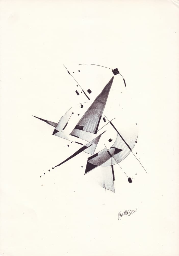 Sharp Geometric Composition by Rafal Kulik — canvas wall art