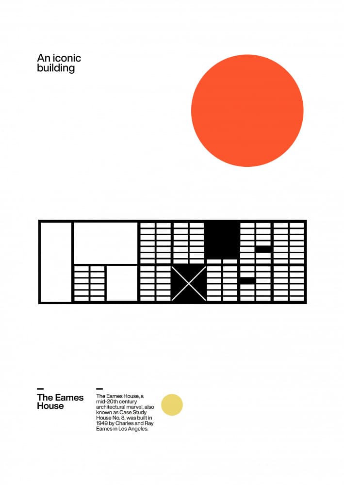 Iconic Eames House by David Vineïs — canvas wall art