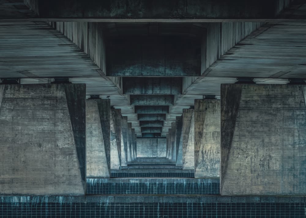 Deep Concrete Tunnel by Ytje Veenstra — canvas wall art