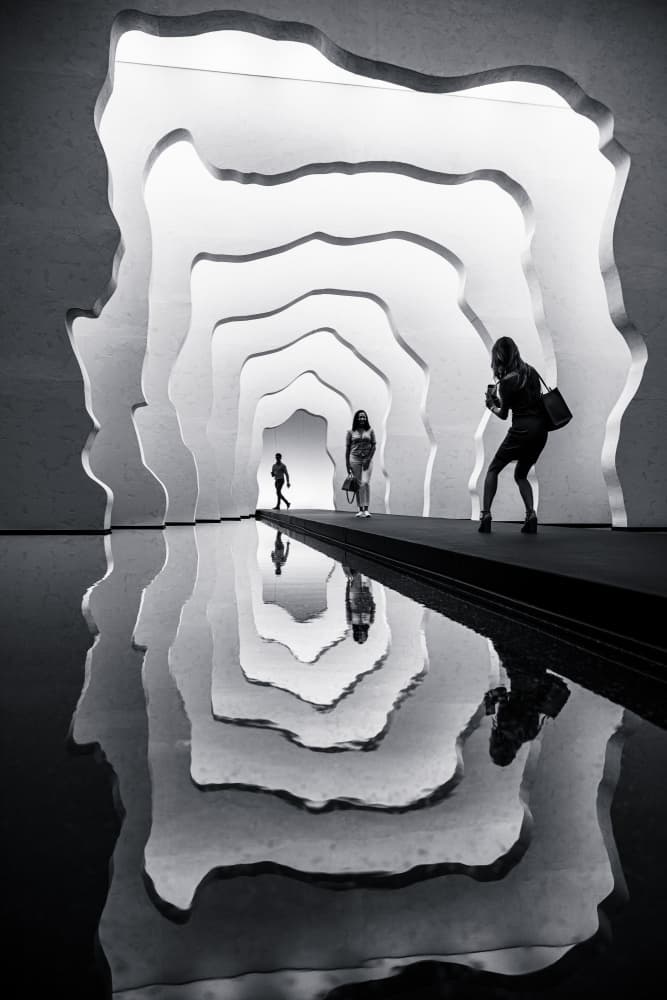 Reflective Modern Tunnel by Marco Tagliarino — canvas wall art