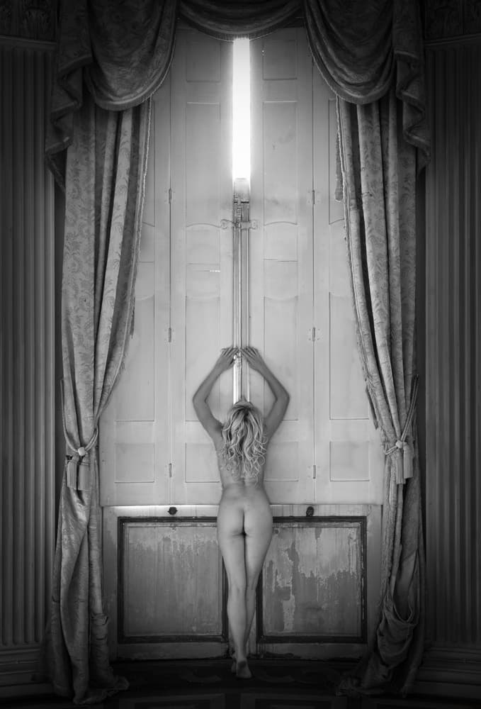 Nude Woman Backlit by Luc Stalmans — canvas wall art