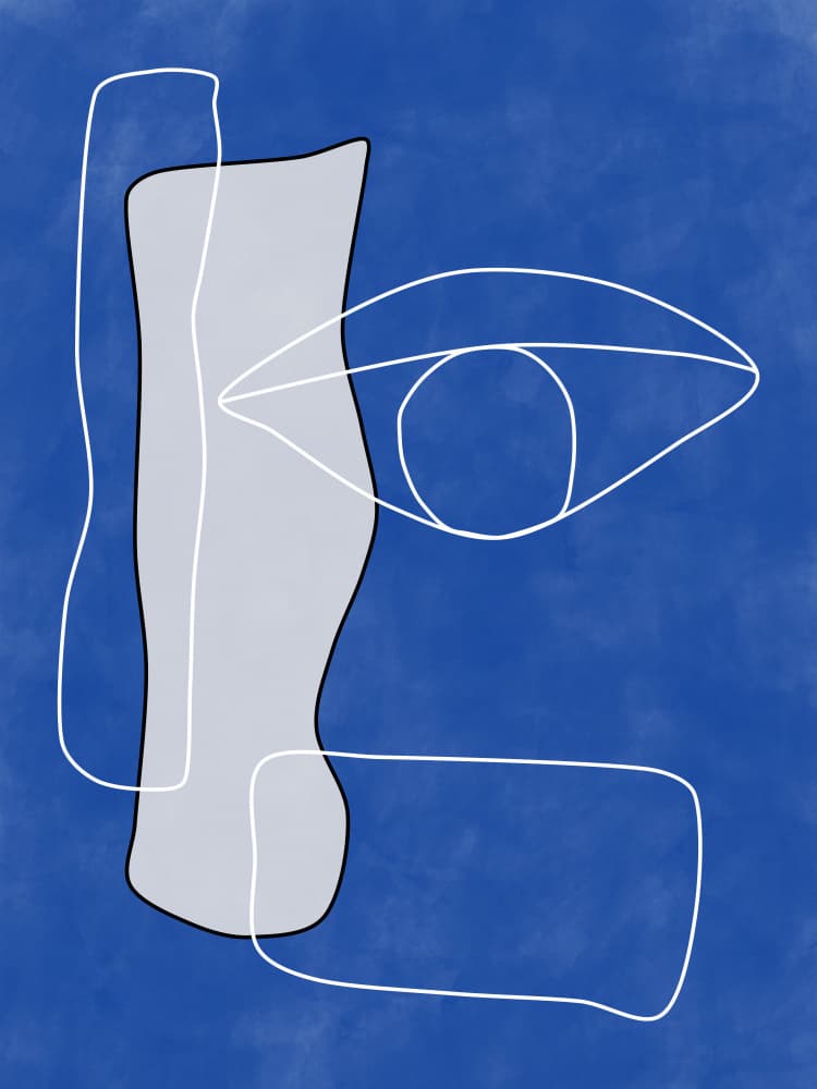 Serene Abstract Profile by Elena Ristova — canvas wall art