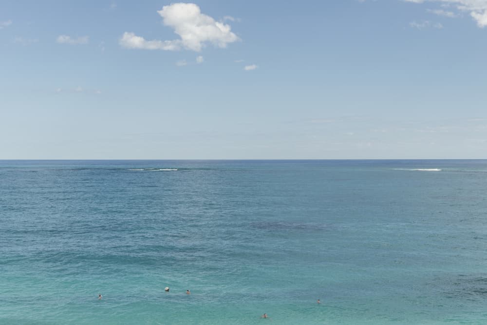 Calm Blue Ocean Horizon by Lynann Colligan — canvas wall art