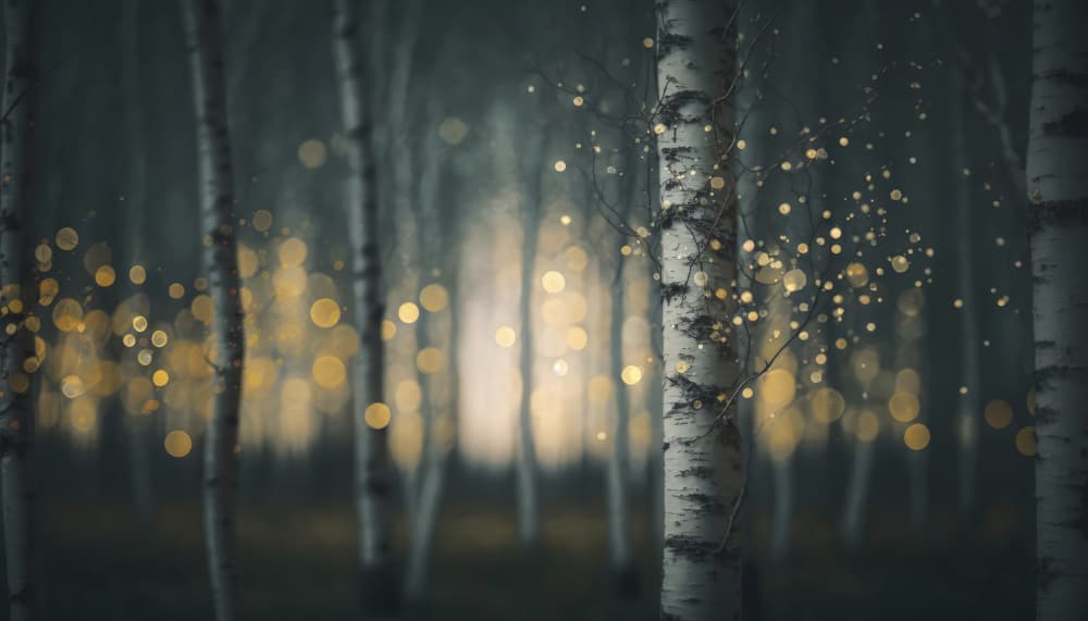 Enchanted Birches by Treechild — canvas wall art