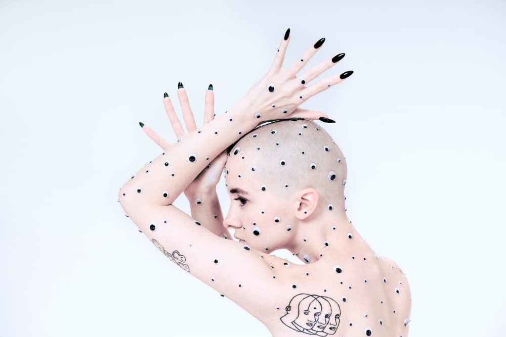 Surreal Dotted Portrait by Mykola Lebediev — canvas wall art