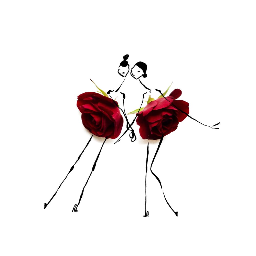 Elegant Rose Figures by Gretchen Roehrs — canvas wall art