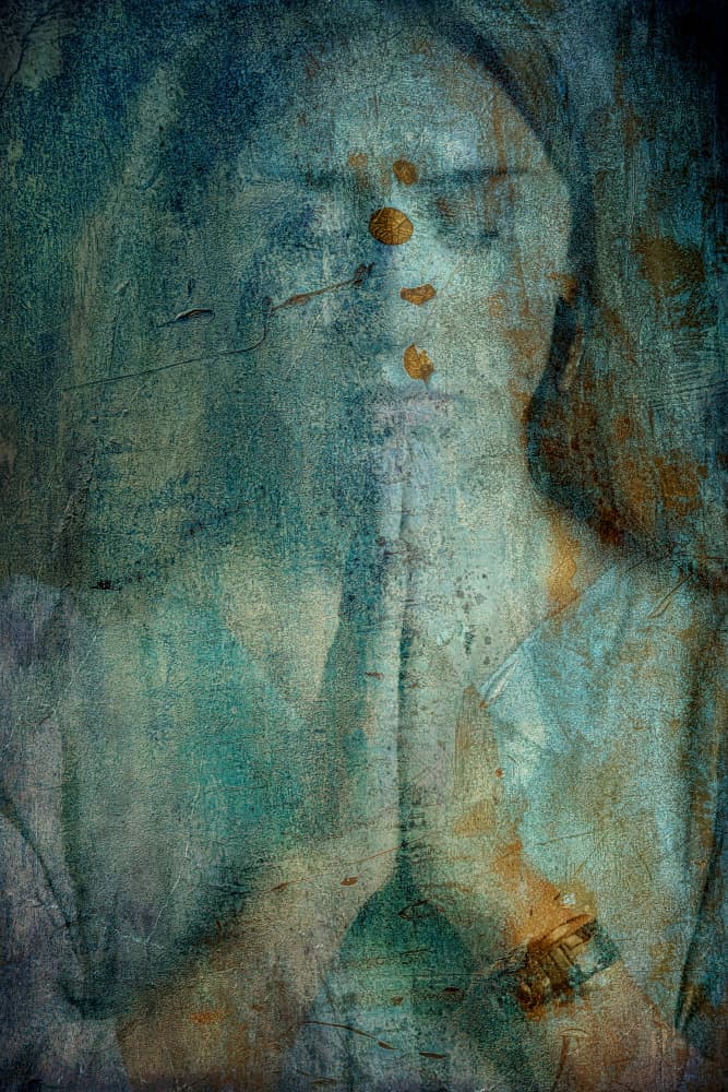 Meditative Blue Woman by Yasutaka Sameshima — canvas wall art