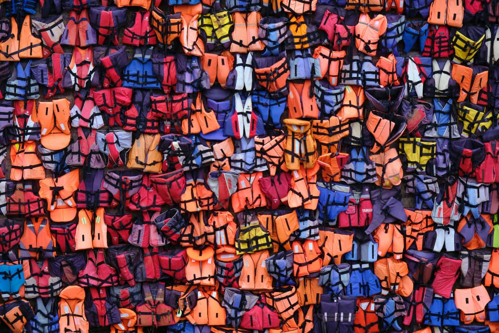 Colorful Life Jackets by Gianluca Li Causi — canvas wall art