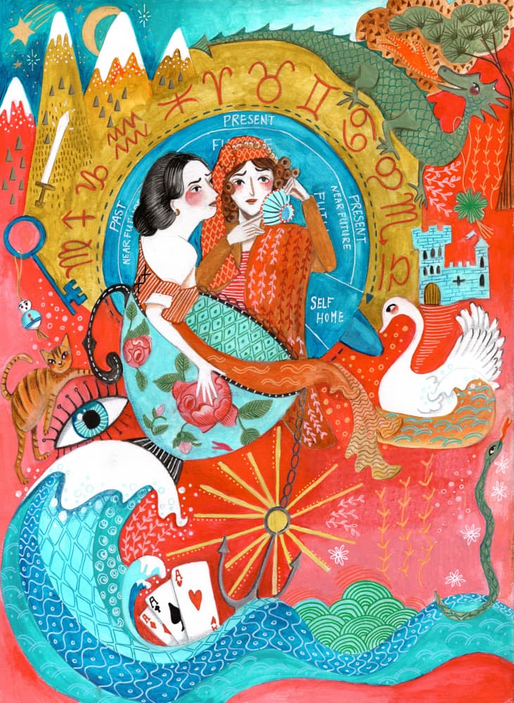 Spiritual Women Astrology by Caroline Bonne Müller — canvas wall art
