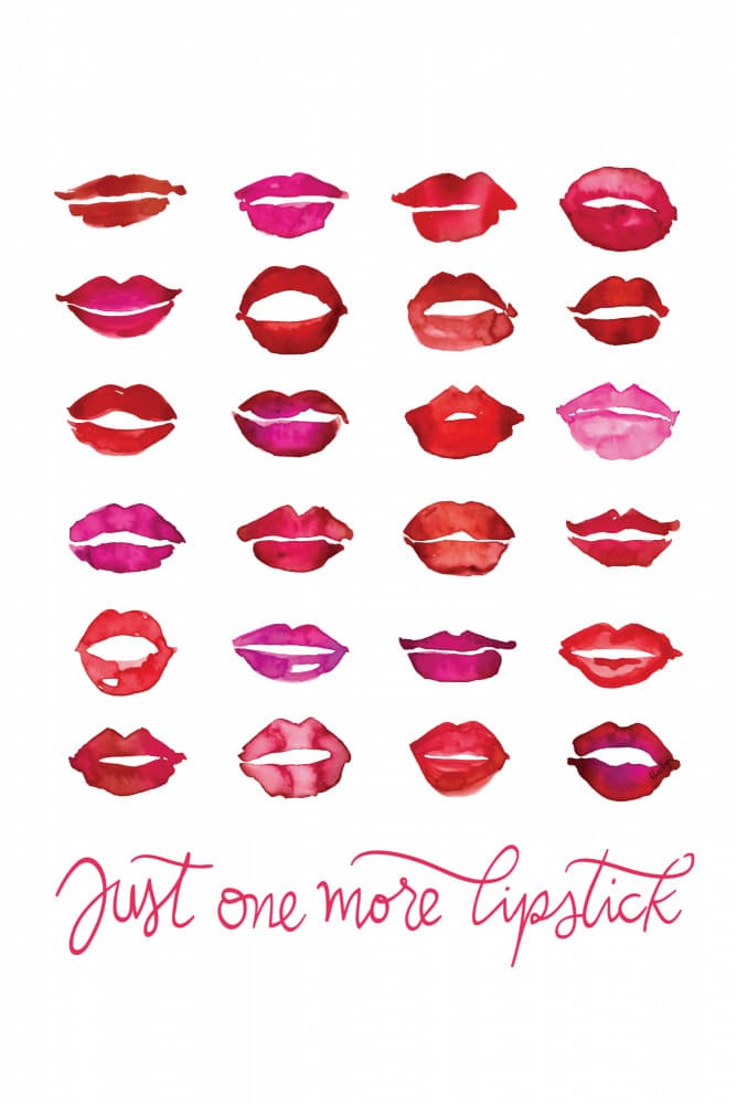 Just One More Lipstick by Rosana Laiz Blursbyai — canvas wall art