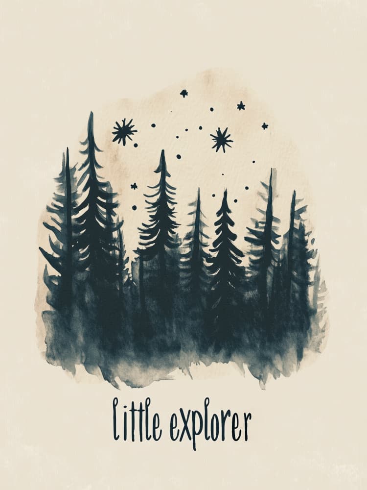 Starlit Forest Dream by Treechild — canvas wall art