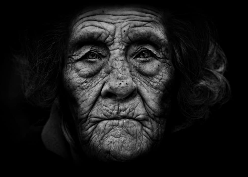 Elderly Woman Portrait by Ezequiel59 — canvas wall art