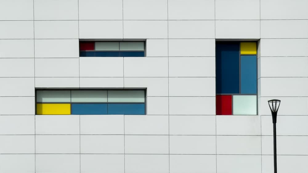 Modern Color Blocks by Molly Fu APA — canvas wall art