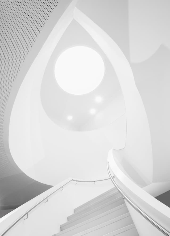 White Architectural Ascent by Greetje van Son — canvas wall art