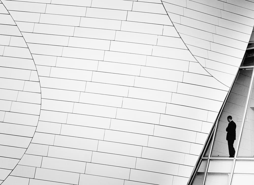 Lone Man Modern Design by Paco Palazon — canvas wall art