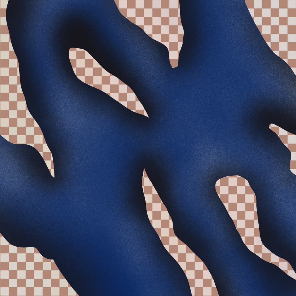Fluid Blue Abstract Shapes by Little Dean — canvas wall art