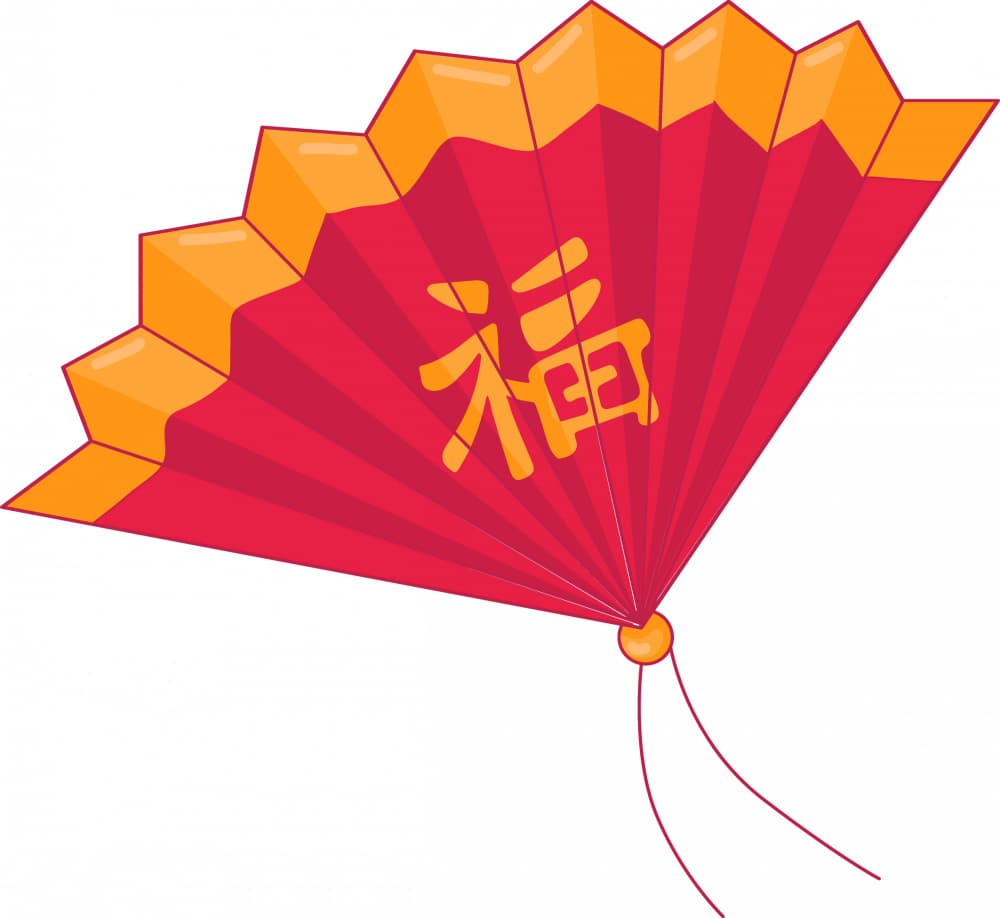 Lucky Chinese Folding Fan by Marika Barsrsind β canvas wall art