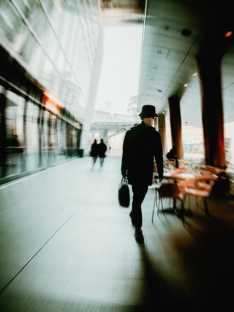 Mysterious Urban Walk by Yuzo Fujii — canvas wall art