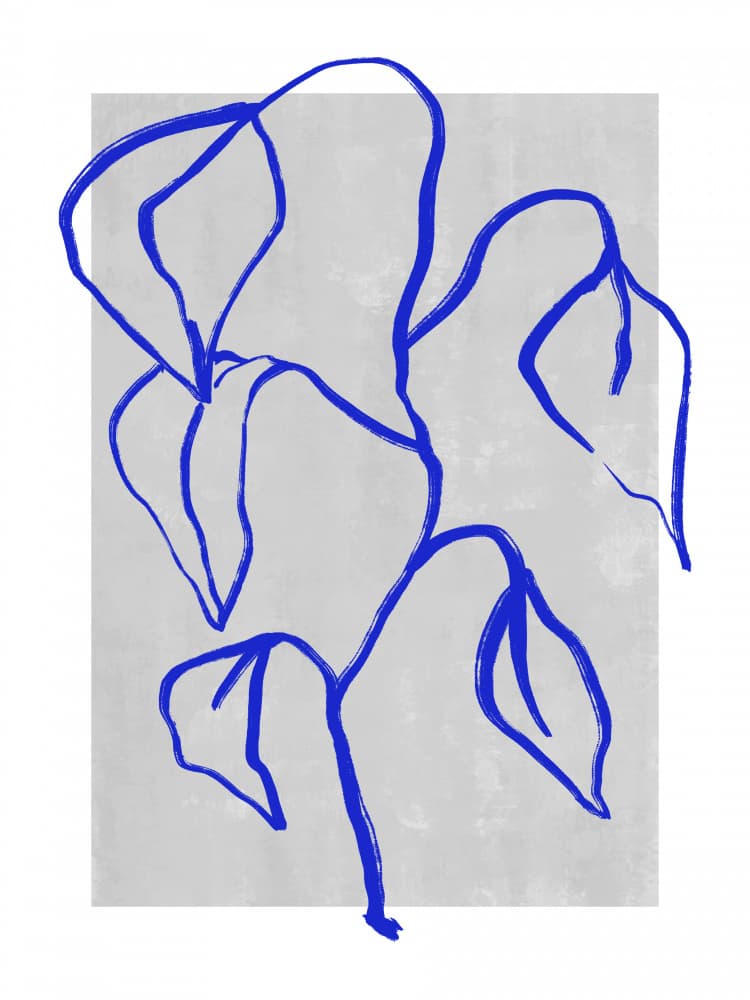 Blue Lines Harmony by Treechild — canvas wall art