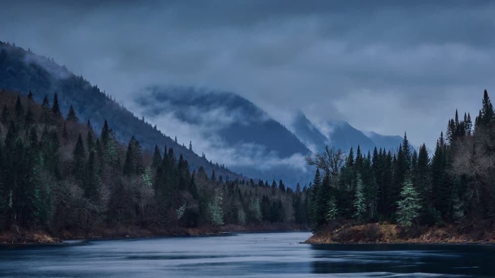 Misty Mountain River by François Audet — canvas wall art