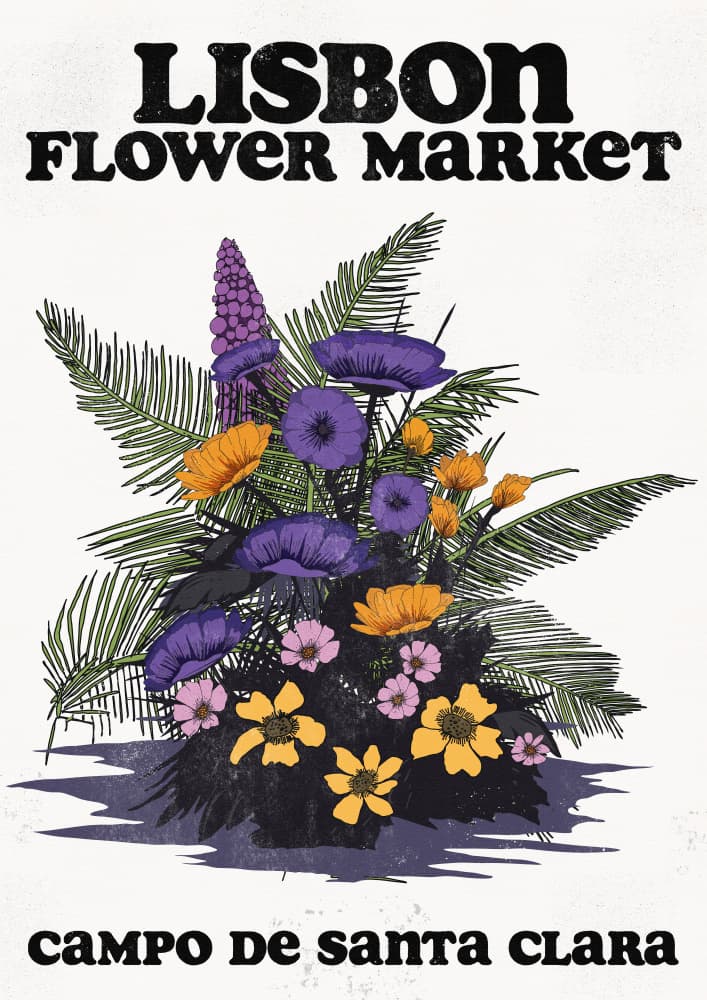 Lisbon Flower Market by Nicholas — canvas wall art