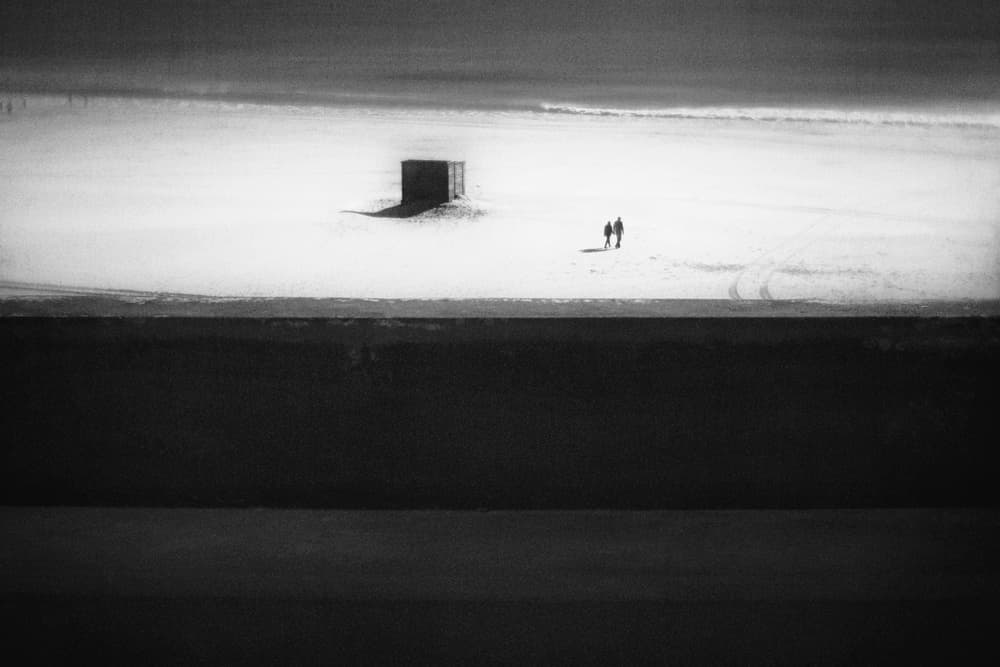 Winter Beach Solitude by Laura Mexia — canvas wall art
