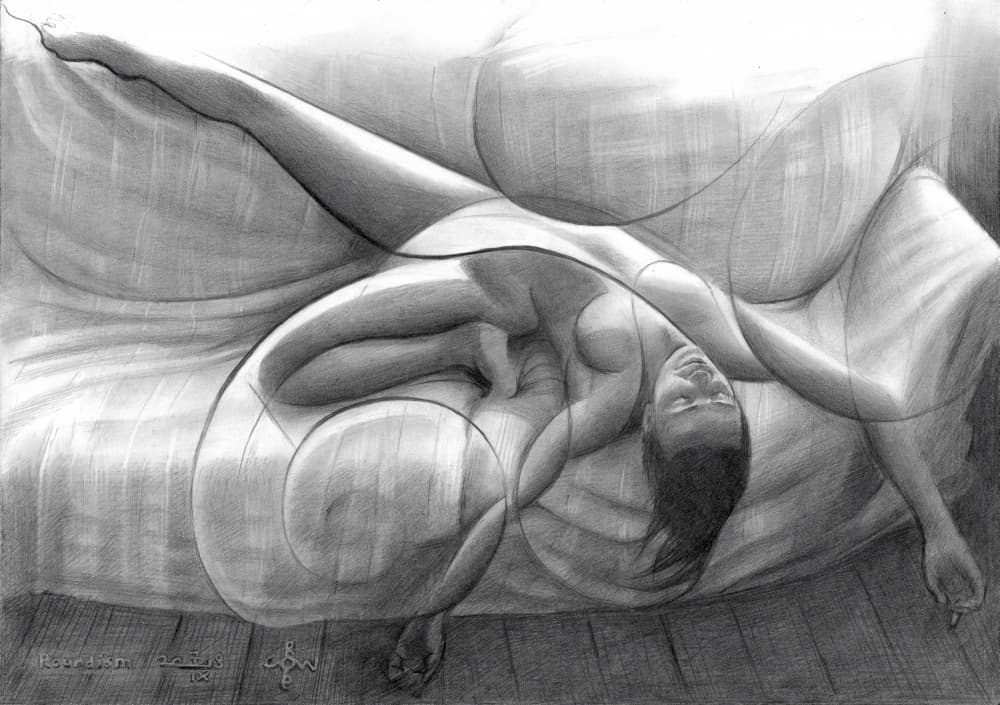 Sleeping Woman Drawing by Corné Akkers — canvas wall art