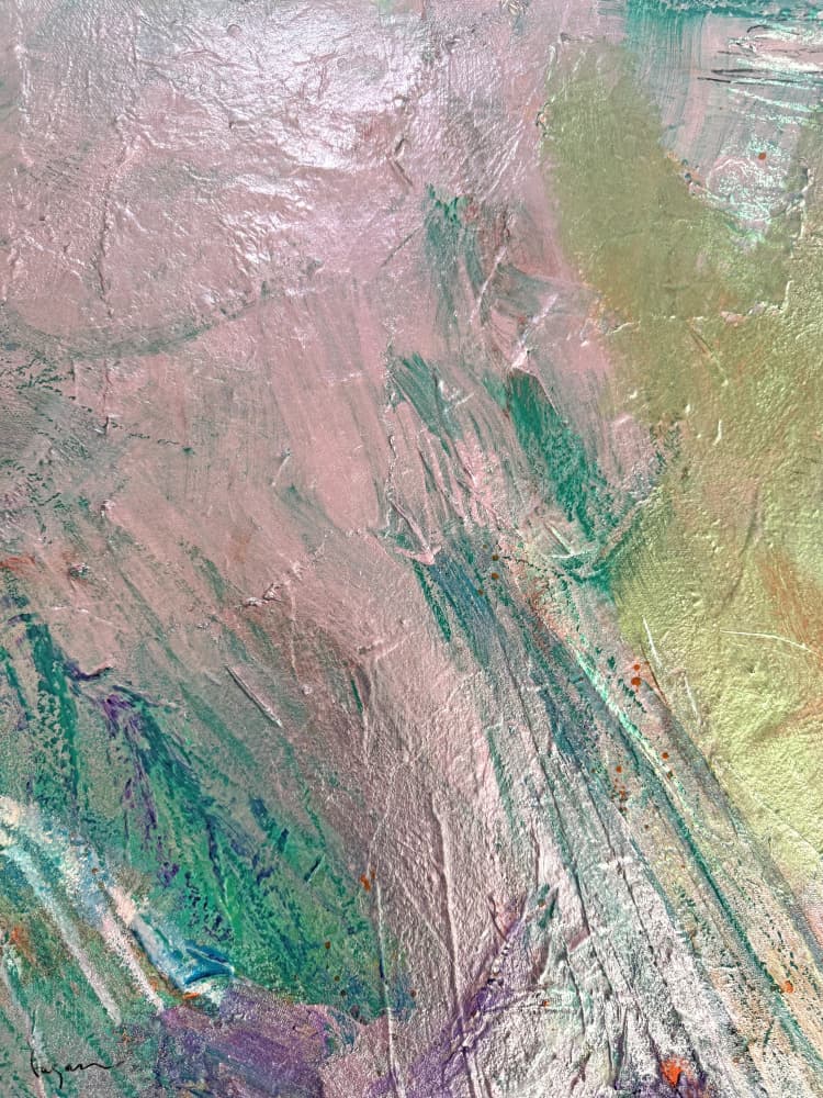 Mystic Pink Brushstrokes by Dorothy Fagan — canvas wall art