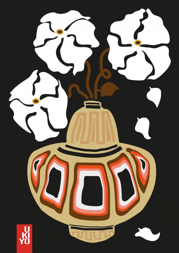 Elegant Floral Vase by Frances Collett — canvas wall art