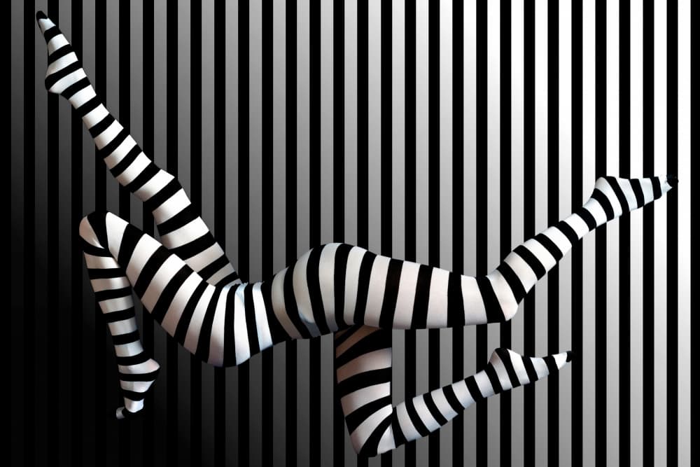 Optical Striped Dance by Erhard Batzdorf — canvas wall art