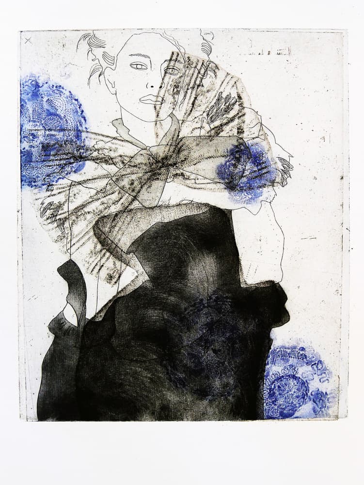 Elegant Graphic Portrait by Doris Schmitz — canvas wall art