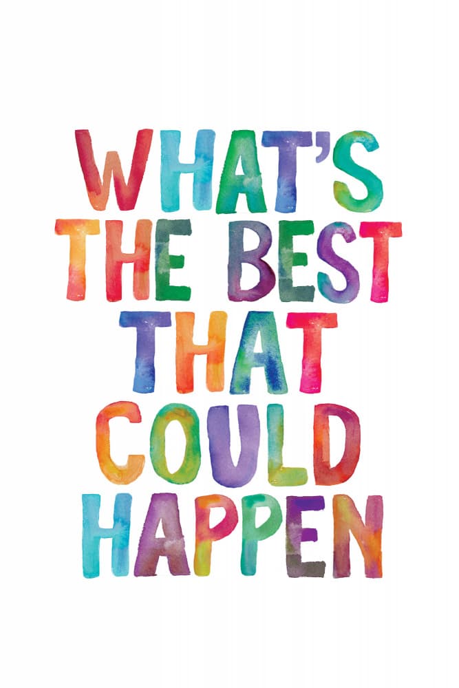 Colorful Optimistic Quote by Brett Wilson — canvas wall art