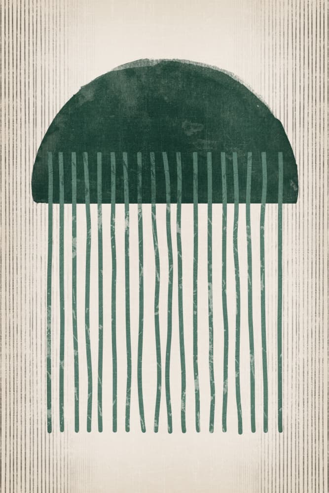 Dark Green Arch Lines by Ema Paraschiv — canvas wall art