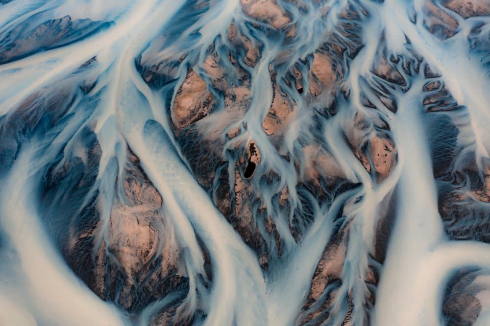 Braided Glacial Rivers by Valentinos Loucaides — canvas wall art