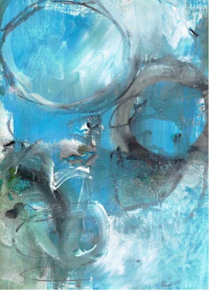 Abstract Blue Flow by Deb Chaney — canvas wall art
