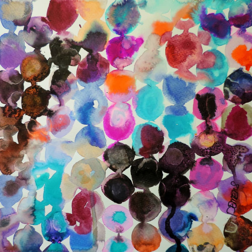 Colorful Watercolor Circles by Sylvie Demers — canvas wall art