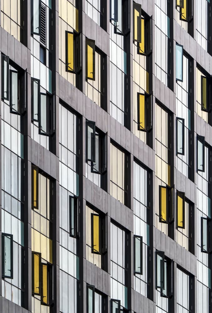 Sleek Urban Facade by HAN dong hee — canvas wall art