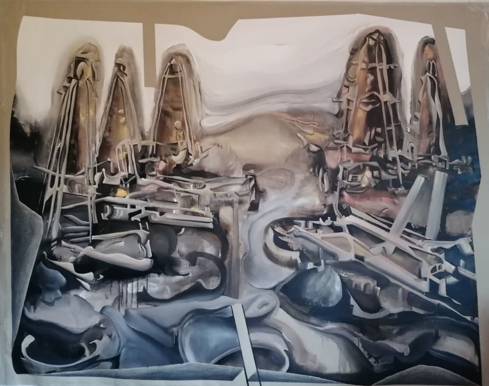Haunting Surreal Spires by Stefano Mazzolini — canvas wall art