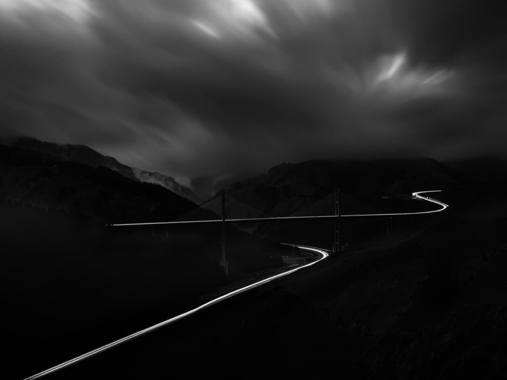 Winding Mountain Journey by Cai ning — canvas wall art