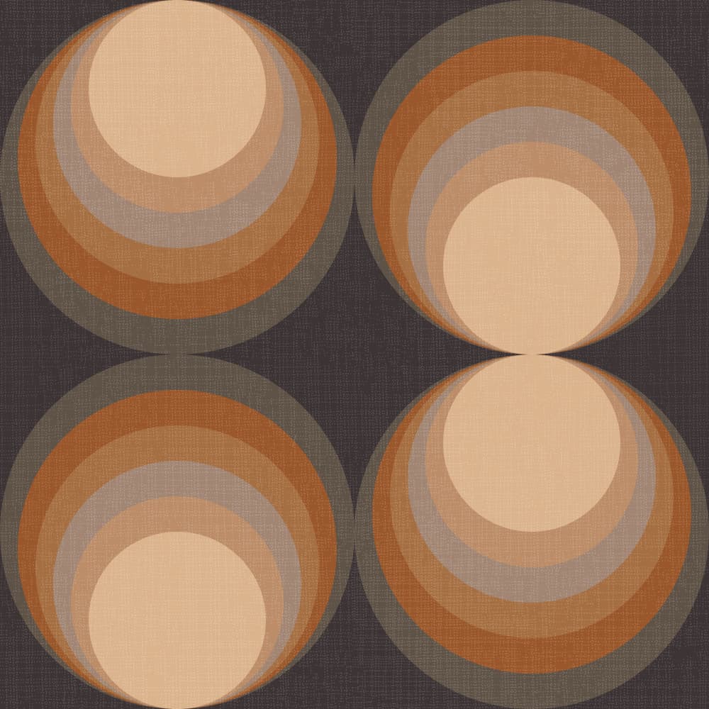 Orange Retro Circles by Alexandra Weise — canvas wall art