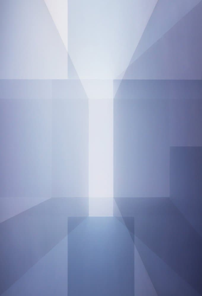 Geometric Blue Light by Greetje van Son — canvas wall art